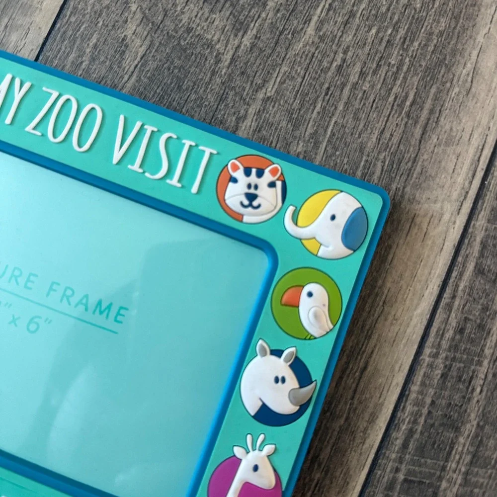 Sacramento Zoo My Zoo Visit Picture Frame 4x6 Teal Animal Souvenir Kids Decor